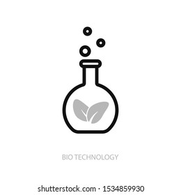 Bio technology icon. New trendy bio technology vector illustration symbol.