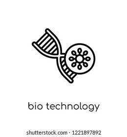 bio technology icon. Trendy modern flat linear vector bio technology icon on white background from thin line general collection, editable outline stroke vector illustration