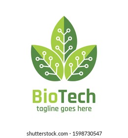 Bio Technology Leaf Logo Template Stock Vector (Royalty Free ...