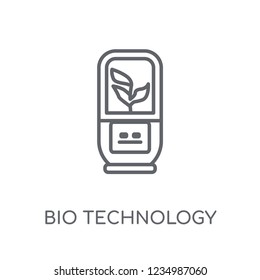 bio technology linear icon. Modern outline bio technology logo concept on white background from General collection. Suitable for use on web apps, mobile apps and print media.