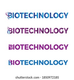 bio technology logo bundle set with DNA symbol with high quality file