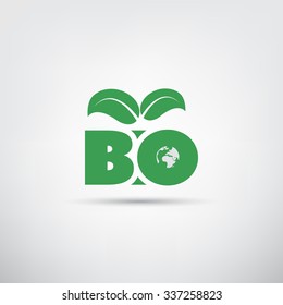 Bio Text With Green Leaves