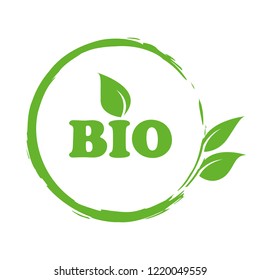 Bio Typography Green Health Icon Vector Stock Vector (Royalty Free ...