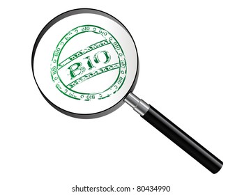 bio under magnifying glass
