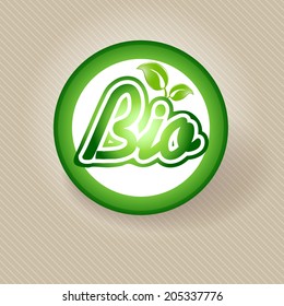 Bio. Concepto ecológico vectorial para su diseño.