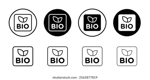 Bio vector icon Black and white outline vector