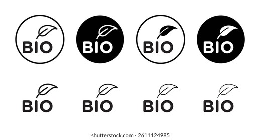 Bio vector icon Vector flat thin line illustration