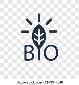 Bio vector icon isolated on transparent background, Bio transparency logo concept