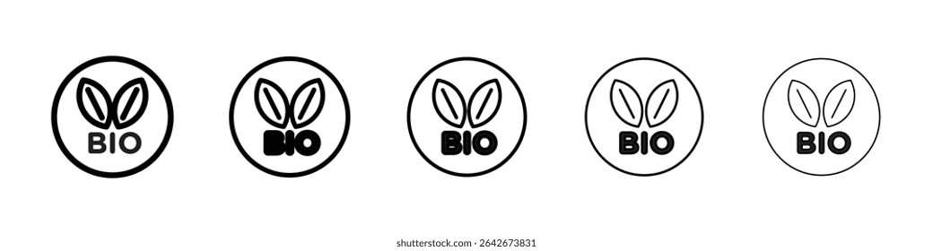 Icono de Vector Bio Vector aislado sobre fondo blanco