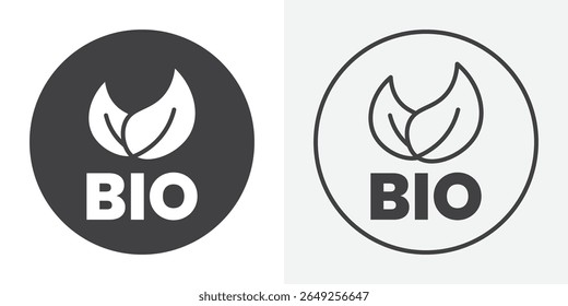 Bio vector icon Line graphics illustration