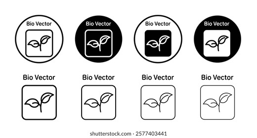 Bio vector icon Vector logo set flat