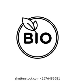 Bio vector icon vector outline logo sign