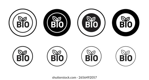 Bio vector icon simple outline vector sign