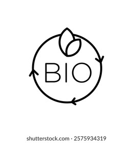 Bio vector icon simple vector symbol