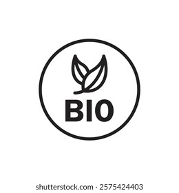 Bio vector icon Simple thin outline