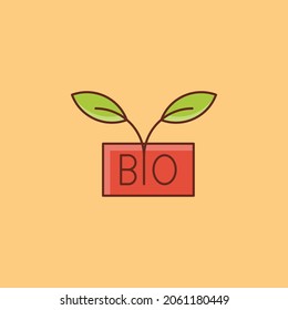 ilustración de bio Vector en un fondo transparente. Símbolos de calidad superior.Icono de color plano de línea vectorial para el concepto y el diseño gráfico.