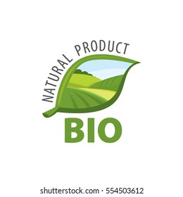 Bio vector logo design on a paint background