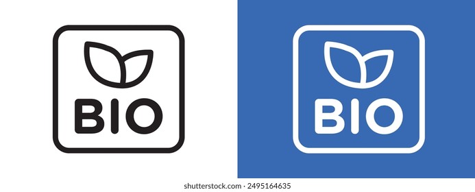 Bio vector logo sign set vector outline