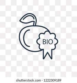 Bio vector outline icon isolated on transparent background, high quality linear Bio transparency concept can be used web and mobile