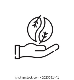 Ilustración de estilo de icono de contorno vectorial biológico. archivo EPS 10