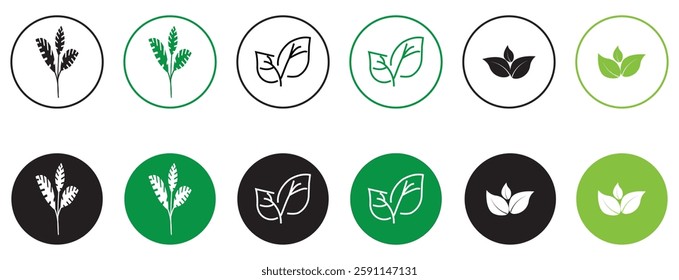 Bio, vegan, gluten-free labels – black vector set for food packaging stamps