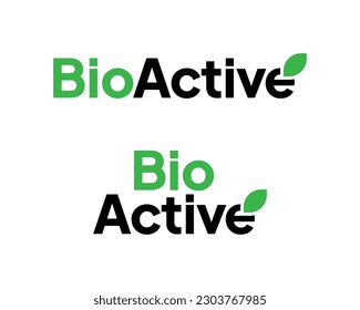 BioActive product formula recipe vector icon logo badge