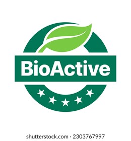 BioActive product formula recipe vector icon logo badge