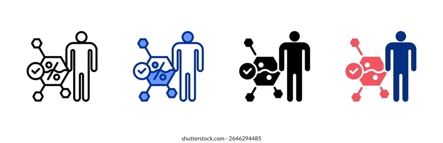 Bioavailability icon sheet multiple style collection