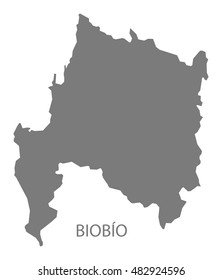 Biobio Chile Map in grey
