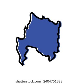 Biobio region of Chile vector map illustration.