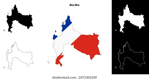 Umrisskartensatz der Bio-Bio-Region
