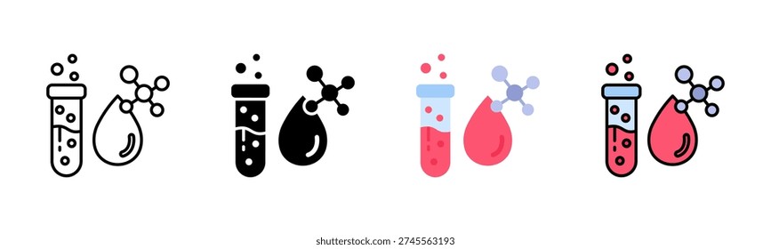 Biochemical Test Icon Pack In Multiple Styles