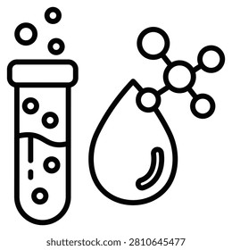 Biochemical Test Simple and clear vector icon web design and for presentation