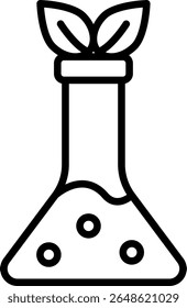 Biochemist Vector Line Icon Design