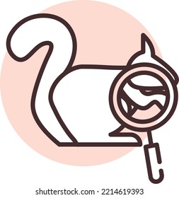 Biochemische Tierversuche, Illustration, Vektorgrafik auf weißem Hintergrund.