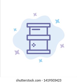 Biochemistry, Biology, Chemistry, Hazardous Blue Icon on Abstract Cloud Background