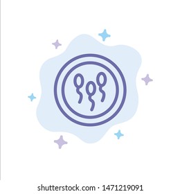 Biochemistry, Biology, Chemistry, Laboratory, Process Blue Icon on Abstract Cloud Background. Vector Icon Template background