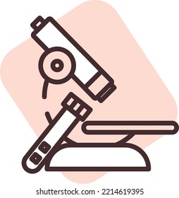 Biochemistry blood testing, illustration, vector on white background.