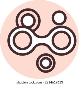 Células bioquímicas, ilustración, vector sobre fondo blanco.