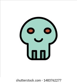 Biochemistry, Danger, Dangerous, Death  Flat Color Icon. Vector icon banner Template