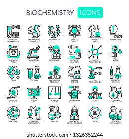Biochemistry Elements , Thin Line and Pixel Perfect Icons