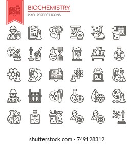 Biochemistry Elements , Thin Line and Pixel Perfect Icons
