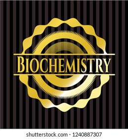 Biochemistry gold shiny emblem