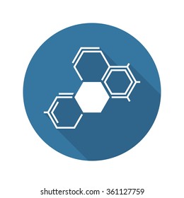 Biochemistry Icon. Flat Design. Isolated. Molecule structure.