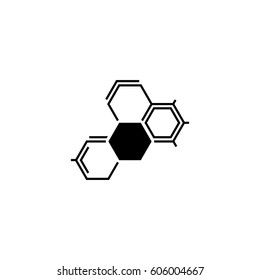 Biochemistry Icon. Flat Design. Isolated Molecule structure