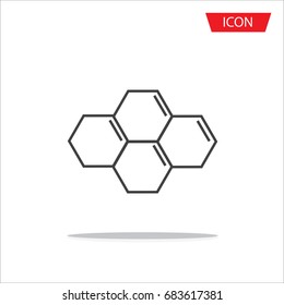 Biochemistry Icon. Flat Design. Isolated Molecule structure,Atom icon vector , atom symbols.