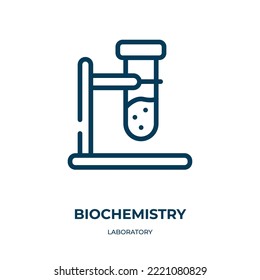 Biochemie-Symbol. Lineare Vektorgrafik aus der Laborsammlung. Umriss-Biochemie-Symbol-Vektorgrafik. Dünnliniensymbol für Web- und mobile Apps, Logo, Printmedien.