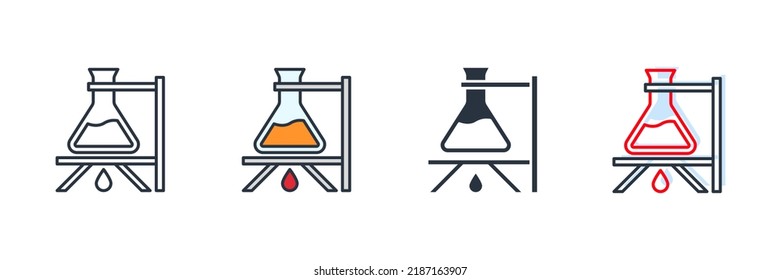 biochemistry icon logo vector illustration. chemistry symbol template for graphic and web design collection