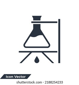biochemistry icon logo vector illustration. chemistry symbol template for graphic and web design collection