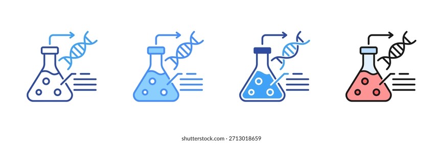Icono de bioquímica, conjunto de iconos de múltiples estilos